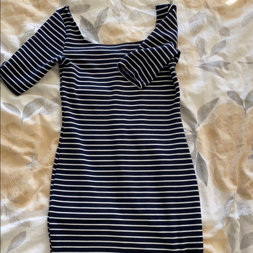 Long Striped Popular Basics Midi Dress